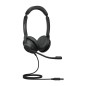 Jabra Evolve2 30 SE MS Stereo Kablet Høretelefoner Sort